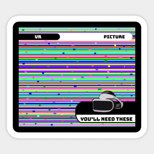 VR Virtual Reality Picture Colors Sticker